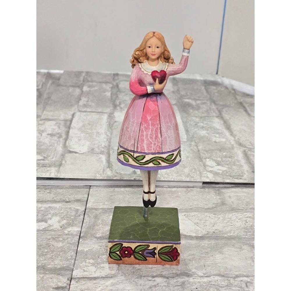 Jim Shore I Love You Girl Holding NO Balloons Figurine 4007237 Enesco 2006